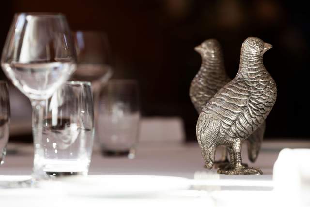 Décors sur les tables du restaurant<br />